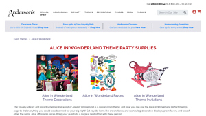 Andersons - Alice in Wonderland Party Supplies