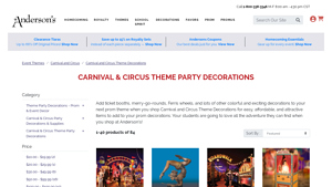 Andersons - Carnival & Circus Party Decorations