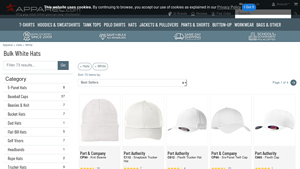 Apparel - Bulk White Hats