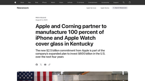 Apple - Cover Glass Manufacturing