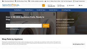 Appliance Parts - 2.1 Million Parts in Stock