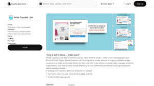 While Supplies Last - Scarcity Messaging App