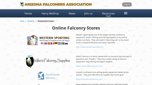 Arizona Falconers - Falconry Equipment and Supplies