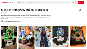 Pinterest - Monster Trucks Party Supplies