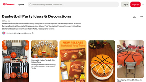 Pinterest - Basketball Party Supplies