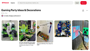 Pinterest - Custom Gaming Party Decor