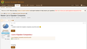 Speaker Companies - Comprehensive Global Overview