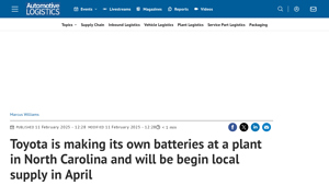 Toyota - Lithium Battery Production