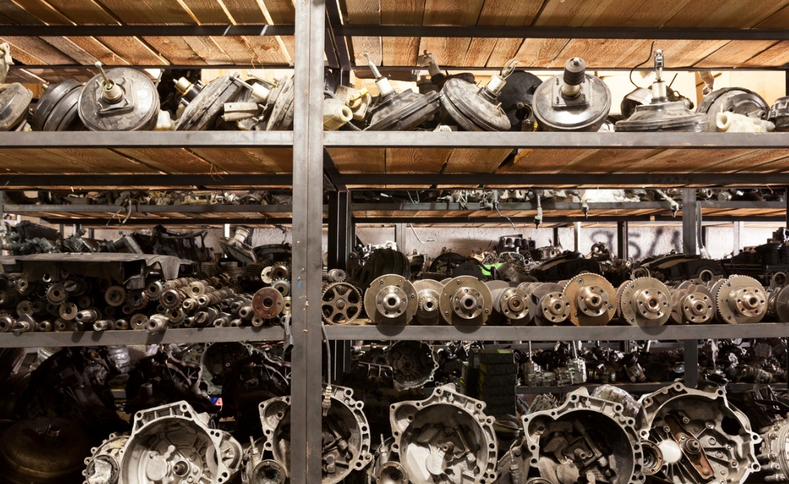 A stock image illustrating autoparts manufacturer excess inventory concepts