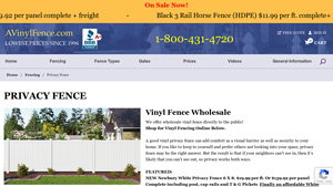 A Vinyl Fence - Newbury White Full Privacy Fence