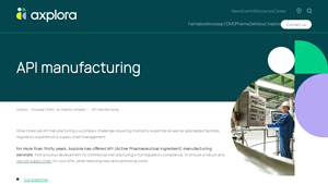 Axplora - API Manufacturing Services