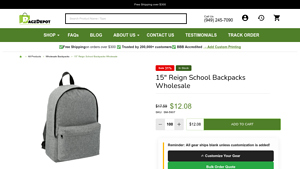 Bagz Depot - 15 Reign School Backpack