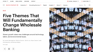Bain - Wholesale Banking Insights