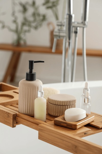 A stock image illustrating bath supplies concepts