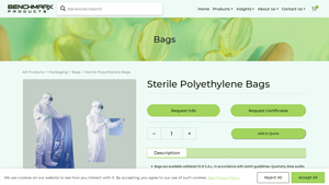 Benchmark Products - Sterile Polyethylene Bags