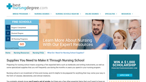 Best Nursing Degree - Essential School Supplies
