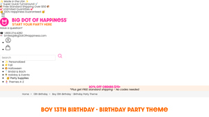 Big Dot of Happiness - 13th Birthday Party Theme