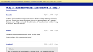 Manufacturing Abbreviations - Understanding Mfg