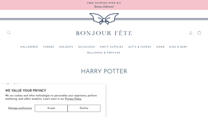 Bonjour Fête - Harry Potter Party Supplies