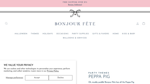 Bonjour Fête - Haute Pink Signature Happy Birthday Small Plates