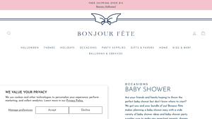 Bonjour Fête - Baby Shower Decorations and Tableware
