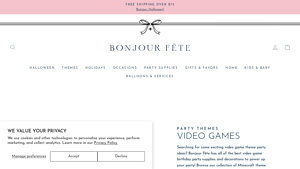 Bonjour Fête - Video Game Party Supplies