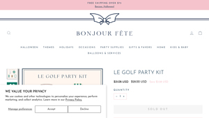 Bonjour Fête - Le Golf Party Kit