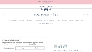 Bonjour Fête - Peppa Pig Birthday Party Supplies