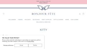 Bonjour Fête - Cat Party Supplies
