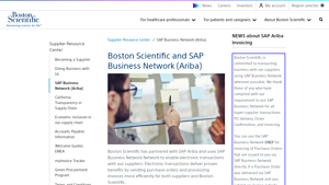 Boston Scientific - Electronic Transactions with Suppliers