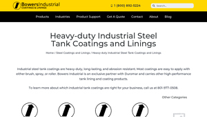 Bowers Industrial - Heavy-Duty Steel Tank Coatings