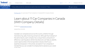 Car Companies - Key Players in Canada