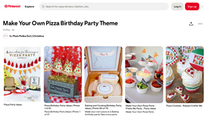 Pinterest - Pizza Birthday Party Theme