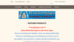 Cake Arts - Cake Boards, Boxes & Pans