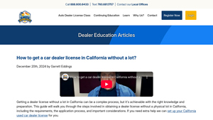California Dealer Academy - Car Dealer License Guide