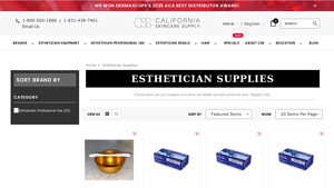 California Skin Care Supply - Wholesale Esthetician Equipment