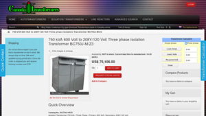 Canada Transformers - BC750J-M/Z3 Isolation Transformer