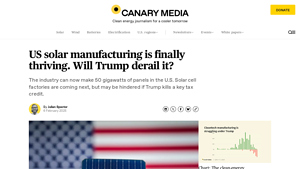 Canary Media - U.S. Solar Manufacturing Insights