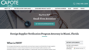 Capote Law Firm - Foreign Supplier Verification Program