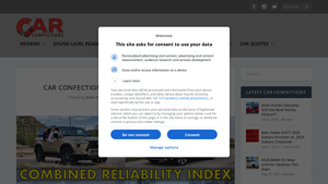 Car Confections - Combined Reliability Index