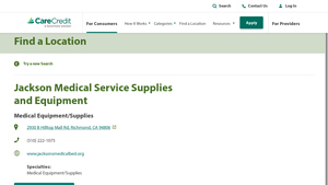 Jackson Medical Service Supplies - Medical Equipment and Supplies