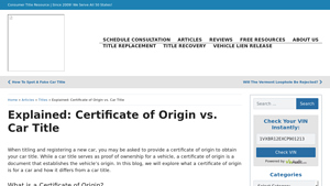 CarTitles.com - Title Recovery Services