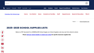 CCSOH - School Supplies Lists 2025-2026