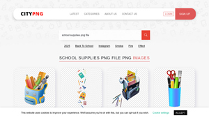 CityPNG - Cartoon School Supplies Illustrations
