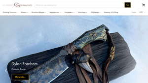 Classic Shaving - Buffalo Horn Damascus Straight Razor
