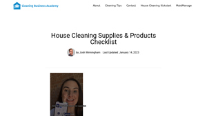 Cleaning Business Academy - House Cleaning Supplies Checklist