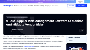CloudEagle - Supplier Risk Management Software
