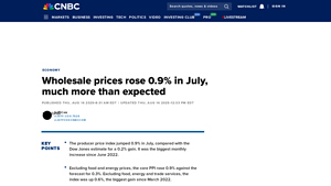 CNBC - Producer Price Index Surge