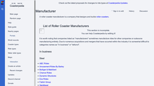 Coasterpedia - Roller Coaster Manufacturers