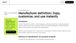 Manufacturer - Instant Customization Tool